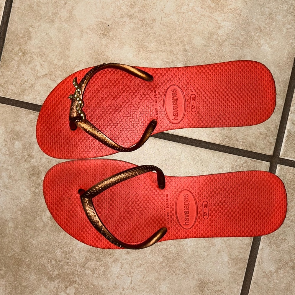 Havianas orange flip flop 37/38